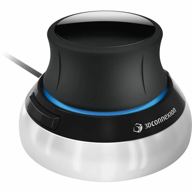 3Dconnexion SpaceMouse Compact - Cable - Black, Silver - USB - 2 Programmable Button(s) - Symmetrical