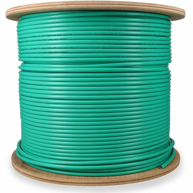 AddOn 1000ft Non-Terminated Green Cat6A STP Plenum-Rated Copper Patch Cable