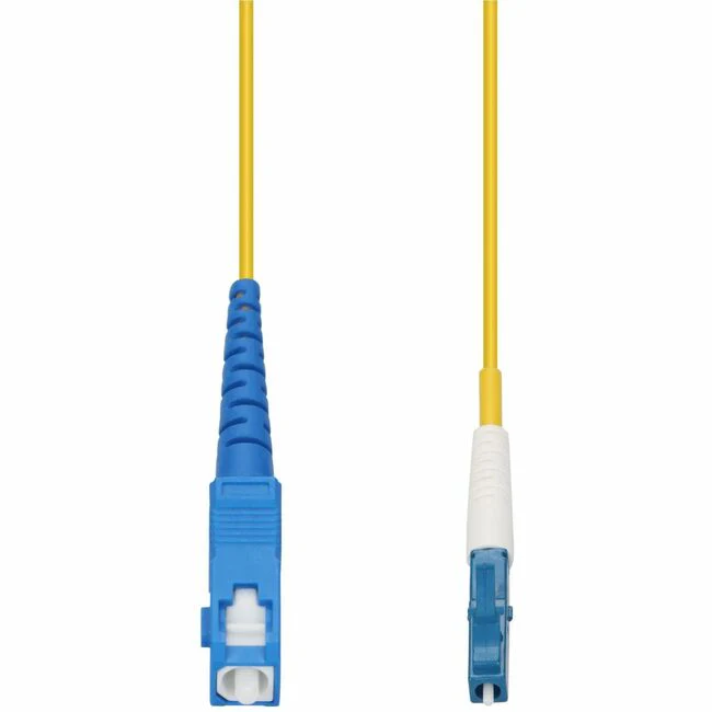 AddOn 100m LC (Male) to SC (Male) Straight Yellow OS2 Simplex Plenum Fiber Patch Cable
