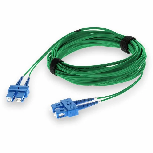 AddOn 1m SC (Male) to SC (Male) Green OS2 Duplex Fiber OFNR (Riser-Rated) Patch Cable