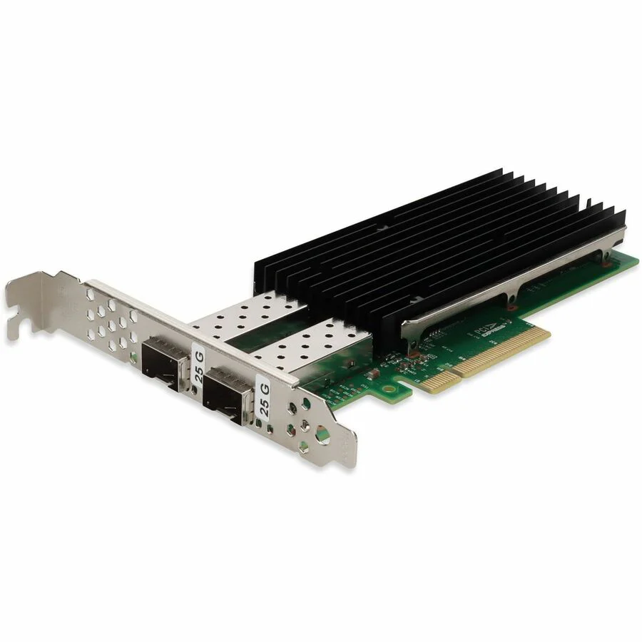 AddOn 25Gbs Dual Open SFP28 Port PCIe 3.0 x8 Network Interface Card w/PXE Boot - PCI Express 3.0 x8 - 2 Port(s) - 25GBase-X - Plug-in Card - TAA Compliant