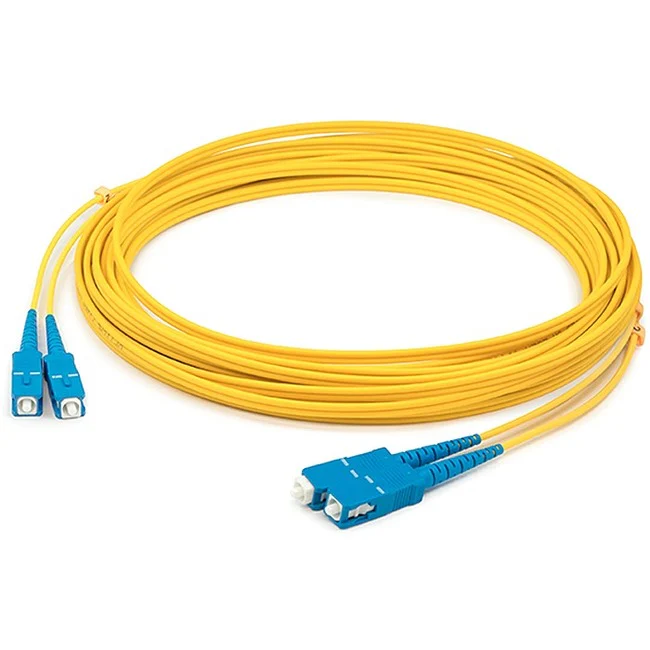 AddOn 38m SC (Male) to SC (Male) Straight Yellow OS2 Duplex Plenum Fiber Patch Cable