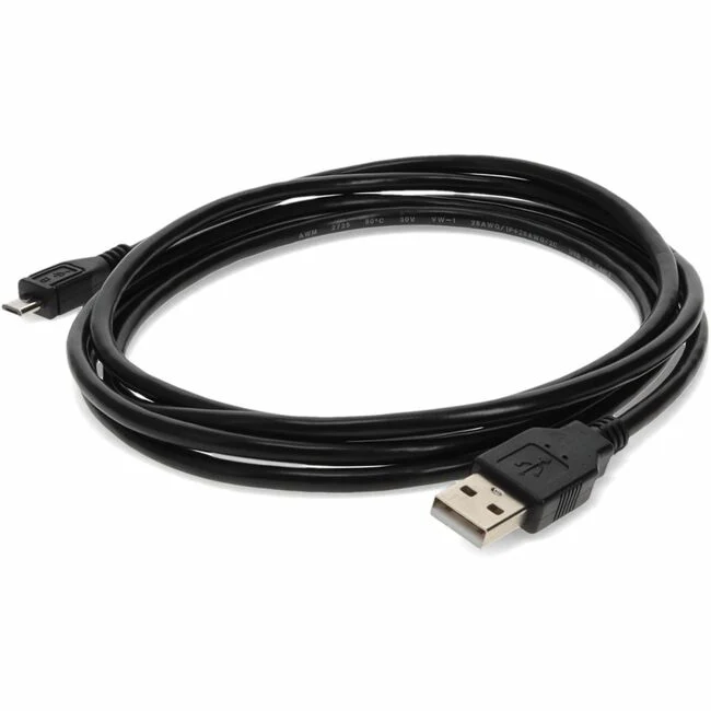 AddOn 4.57m (15.00ft) USB 2.0 (A) Male to Micro-USB (B) Male Black Cable