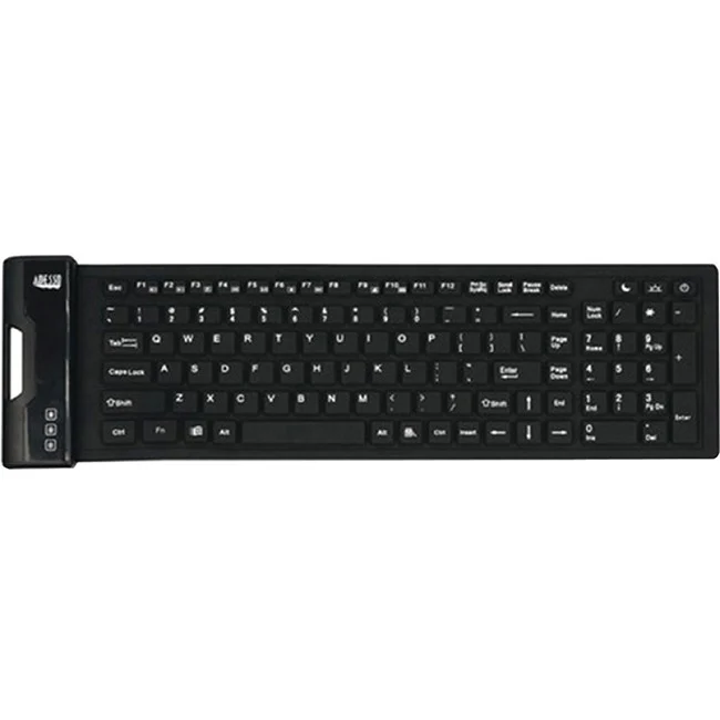 Adesso Antimicrobial Waterproof Flex Keyboard (Compact Size) - Cable Connectivity - USB Interface - 108 Key Home Page, Email, My Computer, My Favorites, Volume Up, Volume Down, Mute, Previous Track, Next Track, Play/Pause, Stop, ... Hot Key(s) - English (