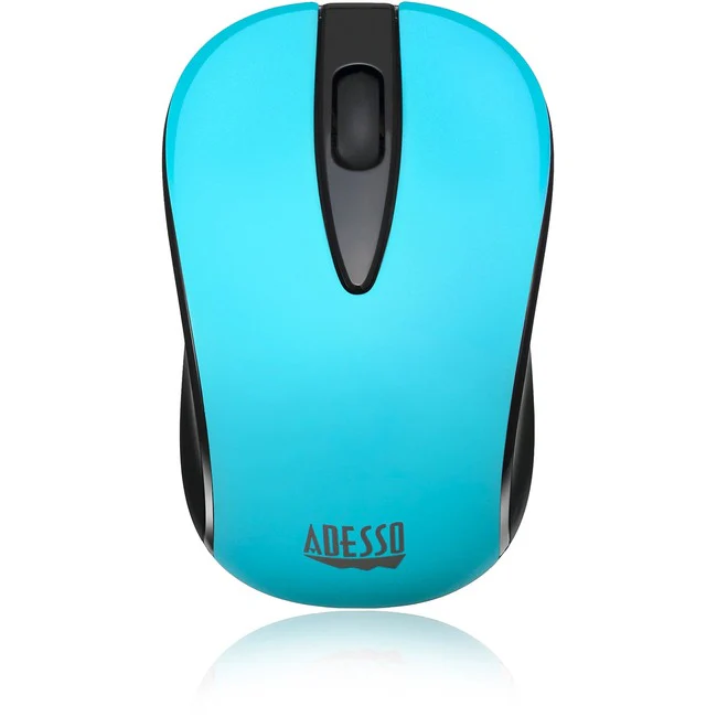 Adesso iMouse S70L - Wireless Optical Neon Mouse - Optical - Wireless - Radio Frequency - 2.40 GHz - Neon Blue - USB - 1000 dpi - Scroll Wheel - 3 Button(s) - Symmetrical