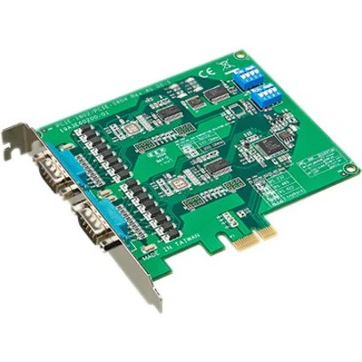 Advantech 2-port RS-232 PCI Express Communication Card w/Surge - Plug-in Card - PCI Express 2.0 x1 - PC, Linux - 2 x Number of Serial Ports External