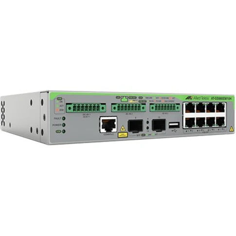 Allied Telesis Gigabit Layer 3 Lite PoE++ Switch - 8 Ports - Manageable - 3 Layer Supported - Modular - 2 SFP Slots - 21 W Power Consumption - Optical Fiber, Twisted Pair - PoE Ports - Rack-mountable, DIN Rail Mountable