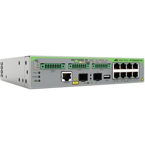 Allied Telesis Gigabit Layer 3 PoE++ Switch - 8 Ports - Manageable - 3 Layer Supported - Modular - 2 SFP Slots - Optical Fiber, Twisted Pair - 1U High - Rack-mountable