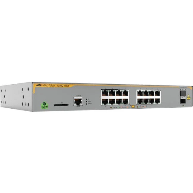 Allied Telesis L3 Switch with 16 x 10/100/1000T Ports and 1 x 100/1000X SFP Port - 16 Ports - 3 Layer Supported - Modular - 1 SFP Slots - Twisted Pair, Optical Fiber - Rack-mountable, Desktop