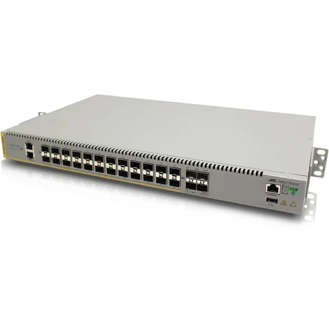 Allied Telesis Layer 3 Stackable Industrial Gigabit Switch - Manageable - Gigabit Ethernet, 10 Gigabit Ethernet - 1000Base-X, 10GBase-X - 3 Layer Supported - 24 SFP Slots - Optical Fiber - Rack-mountable