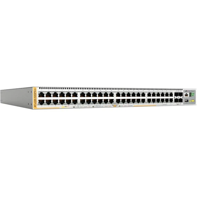 Allied Telesis Stackable Multi-Gigabit Layer 3 Switch - 48 Ports - Manageable - 3 Layer Supported - Modular - 88 W Power Consumption - Optical Fiber, Twisted Pair - Rack-mountable