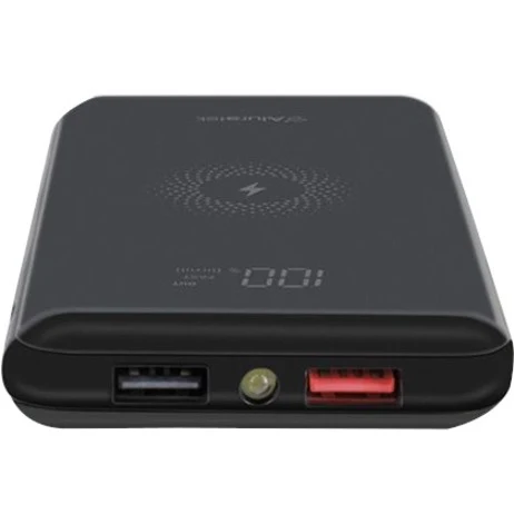Aluratek AWPBQ10KF Power Bank - For Smartphone, Tablet, USB Type A Device, USB Type C Device, Gaming Device, Bluetooth Device, Qi-enabled Device - Lithium Ion (Li-Ion) - 10000 mAh - 3 A - 5 V DC, 9 V DC, 12 V DC Output - 5 V DC Input - 3 x USB