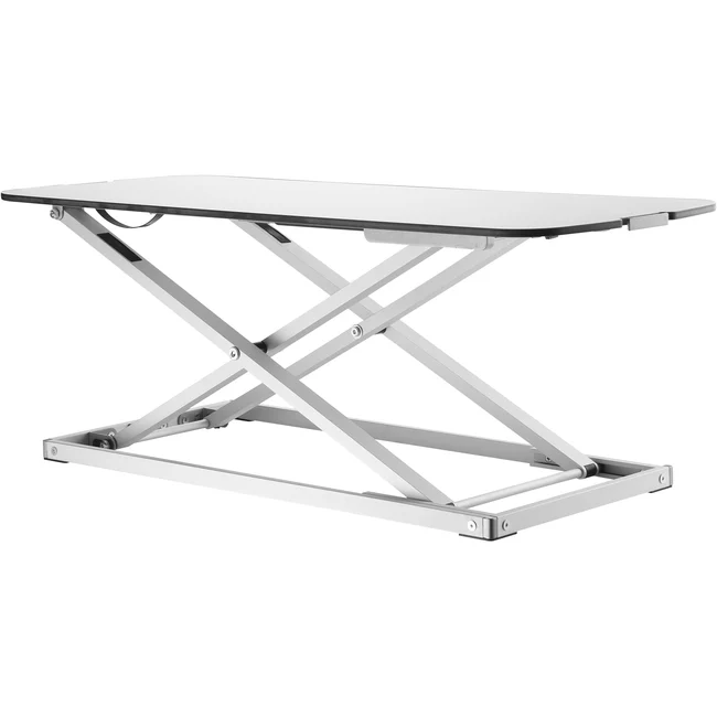 Amer Mounts Ultra Slim Height Adjustable Standing Desk- White Finish