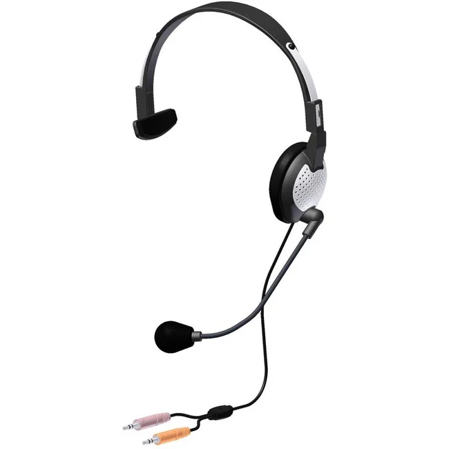 Andrea Communications NC-181 Mono on-Ear Headset - Mono - Mini-phone (3.5mm) - Wired - 32 Ohm - 50 Hz - 20 kHz - Over-the-head - Monaural - Semi-open - 8 ft Cable