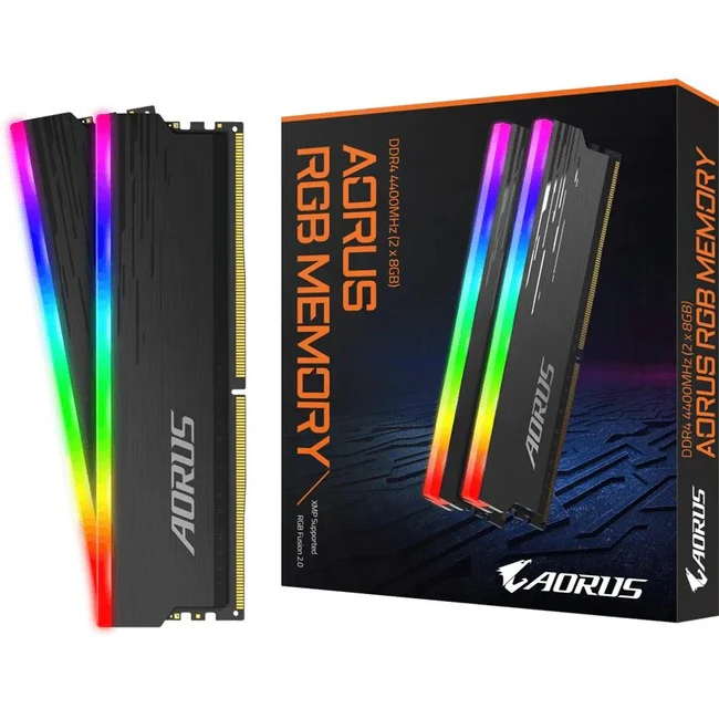 Aorus 16GB (2 x 8GB) DDR4 SDRAM Memory Kit - For Motherboard - 16 GB (2 x 8GB) - DDR4-4400/PC4-35200 DDR4 SDRAM - 4400 MHz - CL19 - 1.50 V - 288-pin