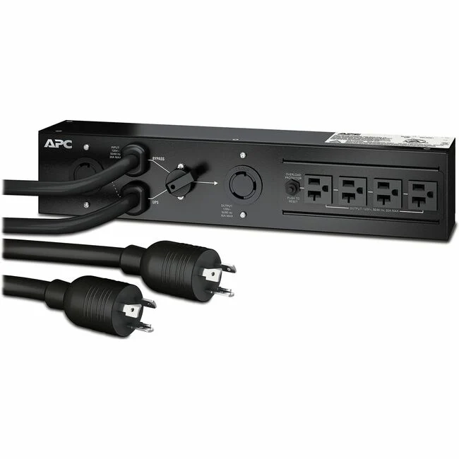 APC by Schneider Electric 5-Outlets 3kVA PDU - NEMA L5-30P - 1 x NEMA L5-30R, 4 x NEMA 5-20R - 120 V - 3000 W - Overload Protection - 8 ft Cord Length - 2U - Rack-mountable
