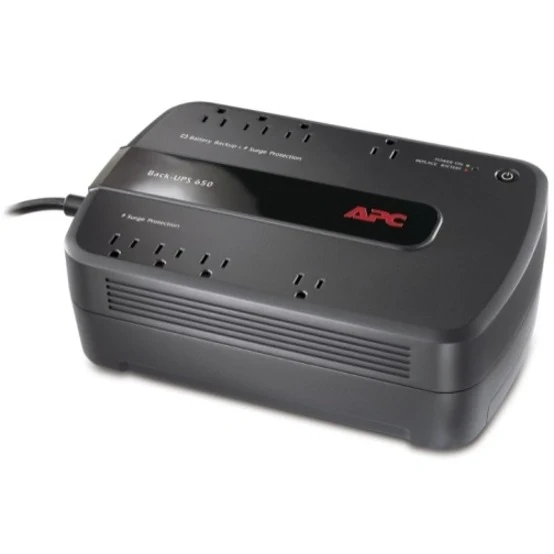 APC by Schneider Electric Back-UPS 650, Canada - Tower - 1 Day Recharge - 3 Minute Stand-by - 110 V AC Input - 120 V AC Output - Stepped Sine Wave - USB - 4 x NEMA 5-15R, 4 x NEMA 5-15R - 8 x Battery/Surge Outlet