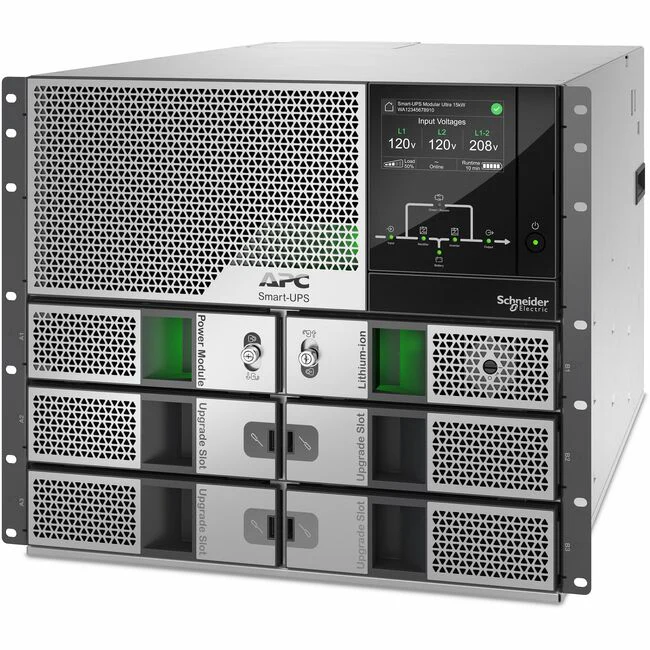 APC by Schneider Electric Smart-UPS 5000VA Rack-mountable UPS - 9U Rack-mountable - 208 V Input - 120 V AC, 208 V AC Output - Sine Wave - LCD Display