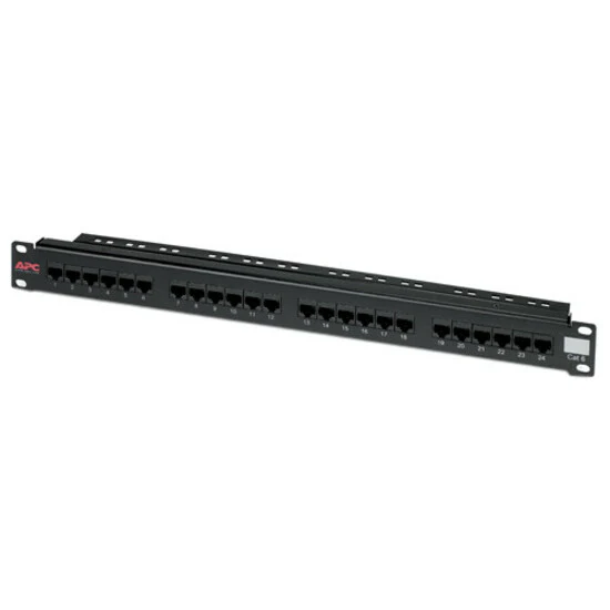 APC Cables CAT 6 Patch Panel, 24 Port RJ45 to 110 568 A/B Color Coded