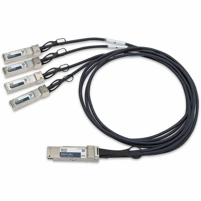 Approved Networks 40GBASE, QSFP+ To 4X SFP+ Passive Copper Cable Assembly