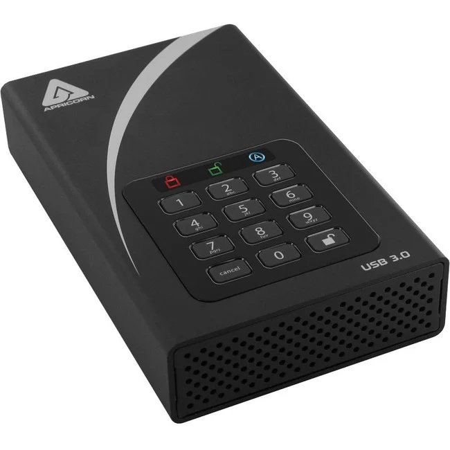 Apricorn Aegis Padlock DT ADT-3PL256-10TB 10 TB Desktop Hard Drive - External - TAA Compliant - Desktop PC Device Supported - USB 3.0 - 256-bit Encryption Standard - 1 Year Warranty
