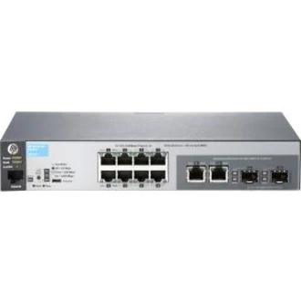 Aruba 2530-8G Ethernet Switch - 8 Ports - Manageable - Gigabit Ethernet - 10/100/1000Base-T - Refurbished - 2 Layer Supported - 2 SFP Slots - Twisted Pair, Optical Fiber - 1U High - Rack-mountable, Wall Mountable, Desktop
