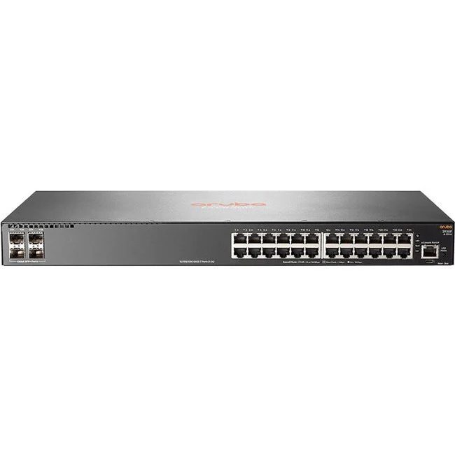 Aruba 2930F 24G 4SFP Switch - 24 Ports - Manageable - Gigabit Ethernet - 10/100/1000Base-T, 1000Base-X - 3 Layer Supported - Modular - 29.30 W Power Consumption - Optical Fiber, Twisted Pair