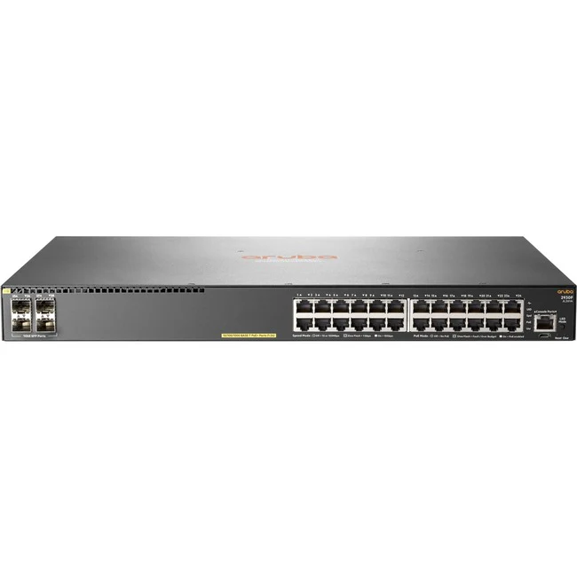 Aruba 2930F 24G PoE+ 4SFP Switch - 24 Ports - Manageable - 3 Layer Supported - Modular - 4 SFP Slots - 445 W Power Consumption - Twisted Pair, Optical Fiber - Rack-mountable