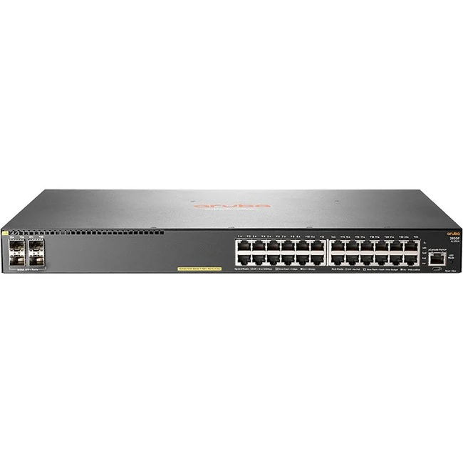Aruba 2930F 24G PoE+ 4SFP+ Switch - 24 Ports - Manageable - 3 Layer Supported - Modular - 445 W Power Consumption - Optical Fiber, Twisted Pair - 1U High - Rack-mountable