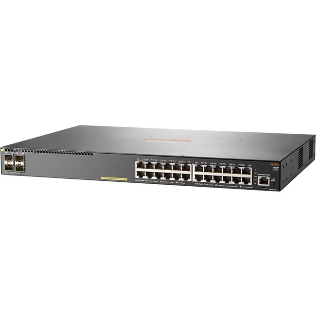 Aruba 2930F 24G PoE+ 4SFP Switch - 24 Ports - Manageable - Gigabit Ethernet - 10/100/1000Base-T - 3 Layer Supported - Modular - 4 SFP Slots - 445 W Power Consumption - Twisted Pair, Optical Fiber - Rack-mountable
