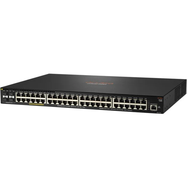 Aruba 2930F 48G PoE+ 4SFP+ 740W Switch - 48 Ports - Manageable - 10 Gigabit Ethernet - 10/100/1000Base-T - Refurbished - 3 Layer Supported - Modular - 980 W Power Consumption - Twisted Pair, Optical Fiber - 1U High - Rack-mountable, Desktop