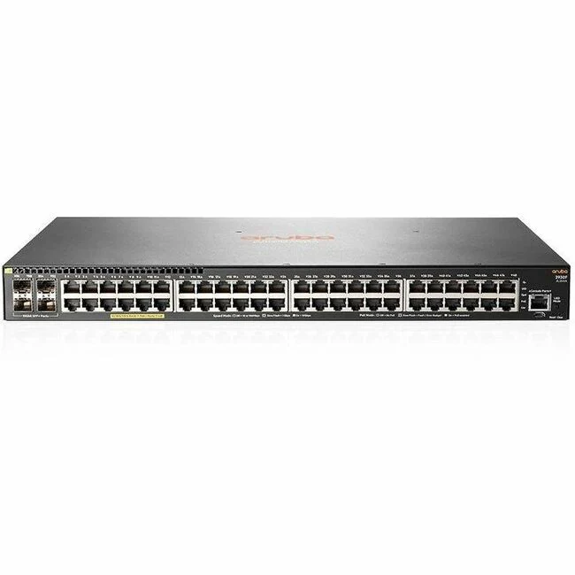 Aruba 2930F 48G PoE+ 4SFP+ TAA-compliant Switch - 48 Ports - Manageable - Gigabit Ethernet, 10 Gigabit Ethernet - 10/100/1000Base-T, 10GBase-X - TAA Compliant - 3 Layer Supported - Modular - 48.60 W Power Consumption - 370 W PoE Budget - Twisted Pair, Opt