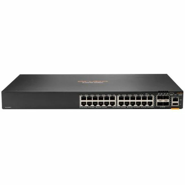Aruba 6200F 24G 4SFP+ Switch - 24 Ports - Manageable - Gigabit Ethernet, 10 Gigabit Ethernet - 10/100/1000Base-T, 10GBase-X - 3 Layer Supported - Modular - 59 W Power Consumption - Optical Fiber, Twisted Pair - Rack-mountable, Cabinet Mount, Surface Mount