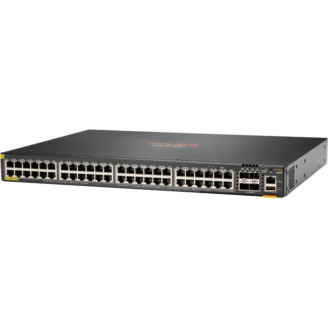 Aruba 6200F 48G Class4 PoE 4SFP+ 370W Switch - 48 Ports - Manageable - Gigabit Ethernet, 10 Gigabit Ethernet - 10/100/1000Base-T, 10GBase-X - TAA Compliant - 3 Layer Supported - Modular - 76 W Power Consumption - 370 W PoE Budget - Twisted Pair, Optical F