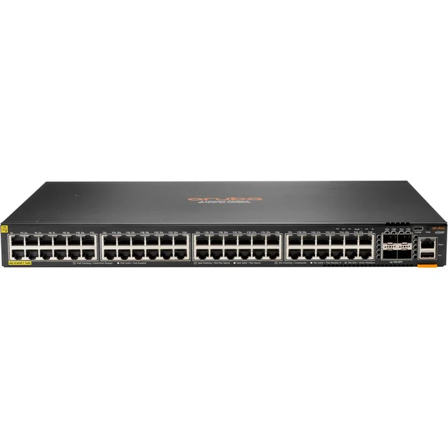 Aruba 6200F 48G Class4 PoE 4SFP+ 740W Switch - 48 Ports - Manageable - Gigabit Ethernet, 10 Gigabit Ethernet - 10/100/1000Base-T, 10GBase-X - Refurbished - 3 Layer Supported - Modular - 76 W Power Consumption - Twisted Pair, Optical Fiber - PoE Ports - Ra