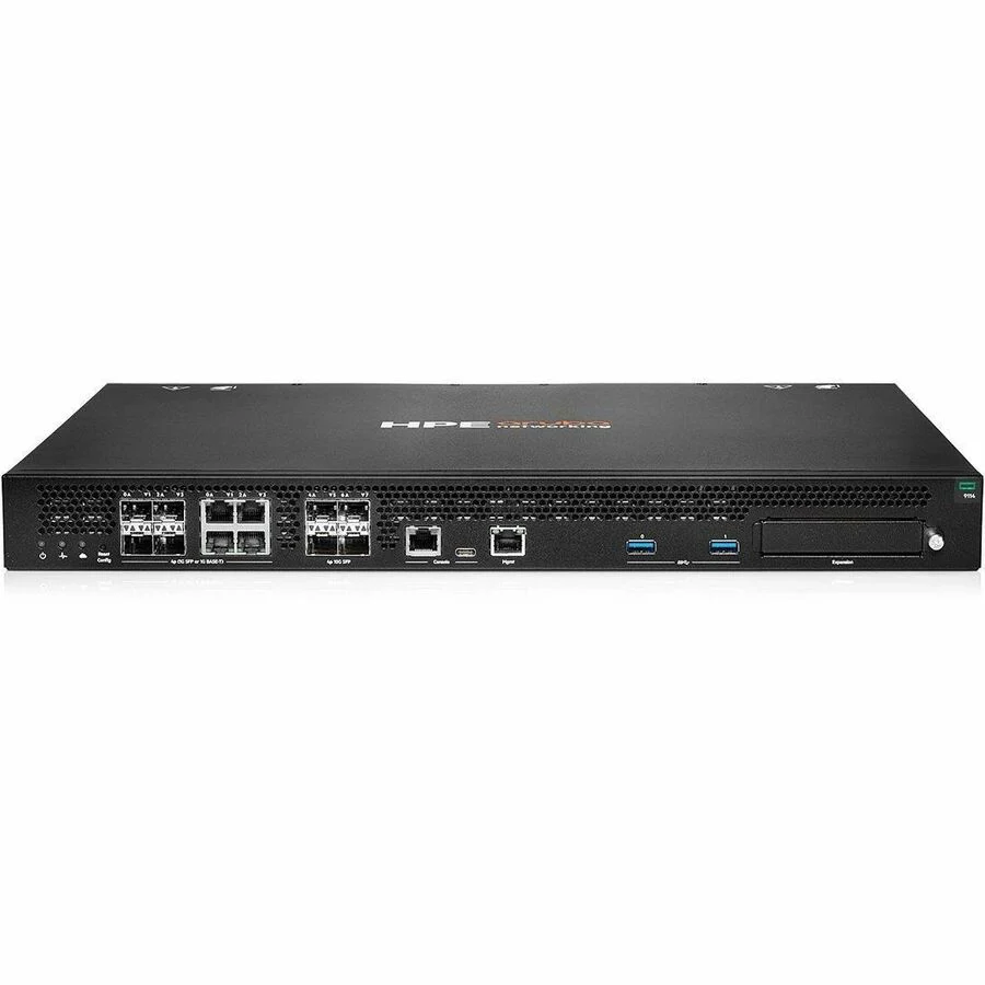 Aruba 9114 Router - 4 Ports - 4 RJ-45 Port(s) - 8 SFP+, SFP (mini-GBIC) Slots - 10 Gigabit Ethernet - Rack-mountable
