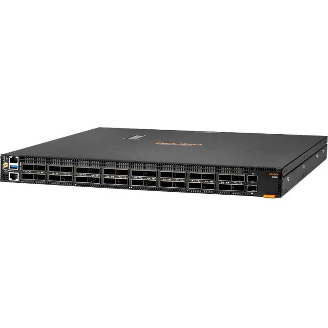 Aruba 9300-32D Ethernet Switch - Manageable - 400 Gigabit Ethernet, 10 Gigabit Ethernet - 10GBase-X - TAA Compliant - 3 Layer Supported - Modular - 615 W Power Consumption - Optical Fiber, Twisted Pair - 1U High - Rack-mountable