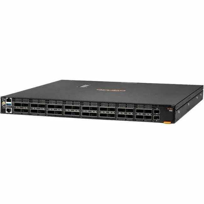 Aruba 9300-32D Ethernet Switch - Manageable - 400 Gigabit Ethernet, 10 Gigabit Ethernet - 10GBase-X - TAA Compliant - 3 Layer Supported - Modular - 615 W Power Consumption - Optical Fiber, Twisted Pair - 1U High - Rack-mountable - Lifetime Limited Warrant