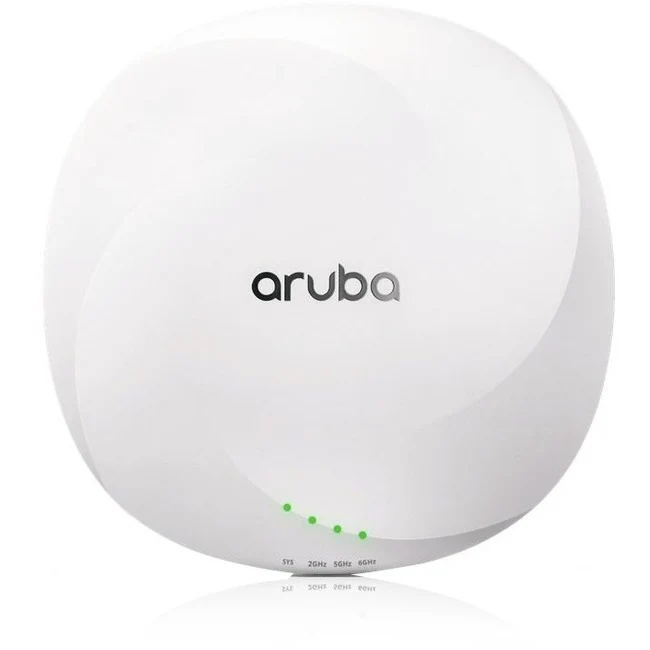 Aruba AP-635 Tri Band 802.11ax 3.90 Gbit/s Wireless Access Point - Indoor - 2.40 GHz, 5 GHz, 6 GHz - Internal - MIMO Technology - 2 x Network (RJ-45) - 2.5 Gigabit Ethernet - PoE Ports - Bluetooth 5 - Desktop, Ceiling Mountable