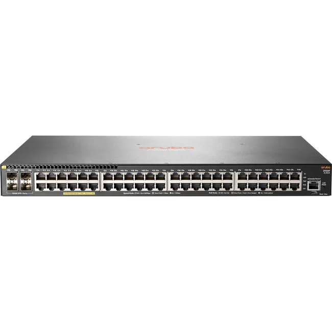 Aruba Aruba 2930F 48G PoE+ 4SFP+ Switch - 48 Ports - Manageable - 10 Gigabit Ethernet, Gigabit Ethernet - 10/100/1000Base-T, 10GBase-X - Refurbished - 3 Layer Supported - Modular - Twisted Pair, Optical Fiber - 1U High - Rack-mountable, Desktop
