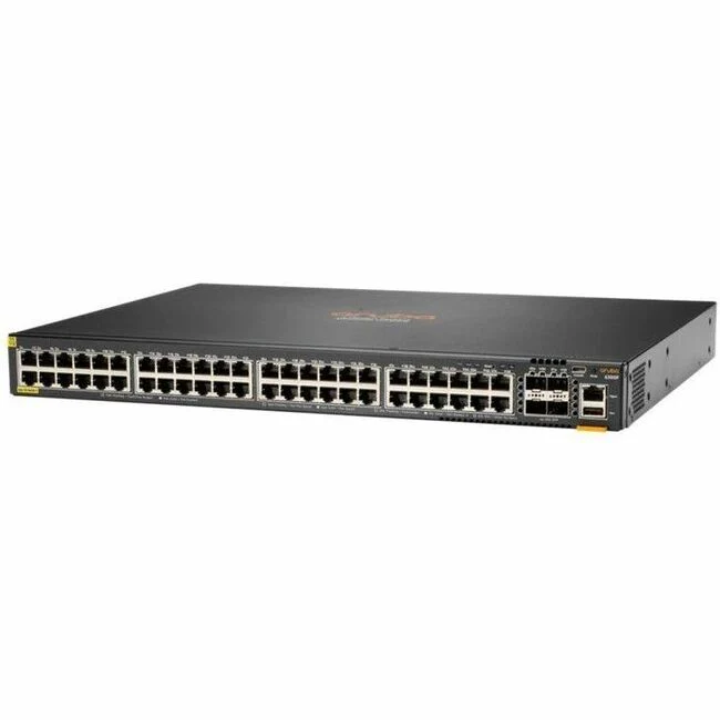 Aruba CX 6300 Ethernet Switch - 48 Ports - Manageable - Gigabit Ethernet - 10/100/1000Base-T - TAA Compliant - 3 Layer Supported - 4 SFP Slots - 86 W Power Consumption - 740 W PoE Budget - Twisted Pair - PoE Ports - 1U High - Rack-mountable