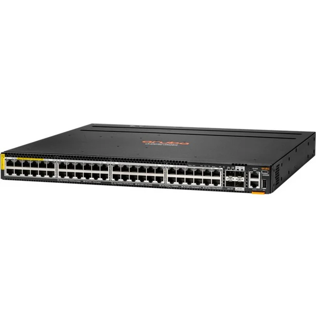 Aruba CX 6300 Layer 3 Switch - 48 Ports - Manageable - 5 Gigabit Ethernet, 25 Gigabit Ethernet, 50 Gigabit Ethernet - 5GBase-T, 25GBase-X, 50GBase-X - 3 Layer Supported - Modular - 4 SFP Slots - 184 W Power Consumption - 2880 W PoE Budget - Optical Fiber,