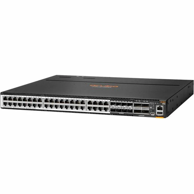Aruba CX 8100 40XT8XF4C Ethernet Switch - 40 Ports - Manageable - 10 Gigabit Ethernet, 100 Gigabit Ethernet - 10GBase-X, 100GBase-X, 10GBase-T - 3 Layer Supported - Modular - 500 W Power Consumption - Optical Fiber, Twisted Pair - 1U High - Surface Mount,