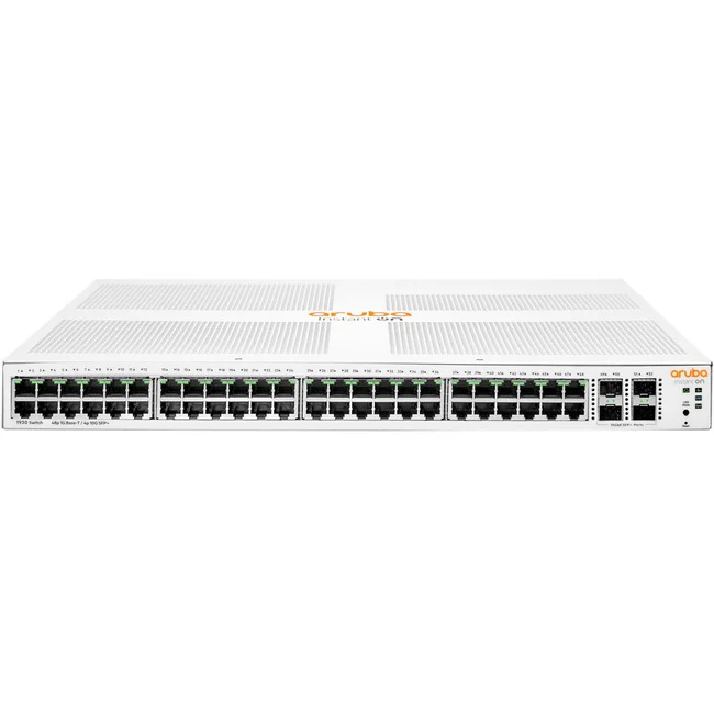 Aruba Instant On 1930 48G 4SFP/SFP+ Switch - 48 Ports - Manageable - 4 Layer Supported - Modular - 36.90 W Power Consumption - Optical Fiber, Twisted Pair - 1U High - Rack-mountable