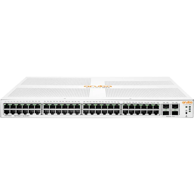 Aruba Instant On 1930 48G 4SFP/SFP+ Switch - 48 Ports - Manageable - Gigabit Ethernet, 10 Gigabit Ethernet - 10/100/1000Base-T, 10GBase-X - Refurbished - 4 Layer Supported - Modular - 36.90 W Power Consumption - Optical Fiber, Twisted Pair - 1U High - Rac
