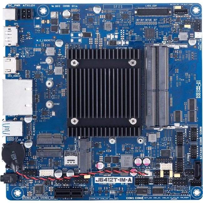 Asus J6412T-IM-A Industrial Motherboard - Intel Chipset - Mini ITX - Celeron Processor Supported - SoDIMM - 2 x Memory Slots - HDMI - DisplayPort