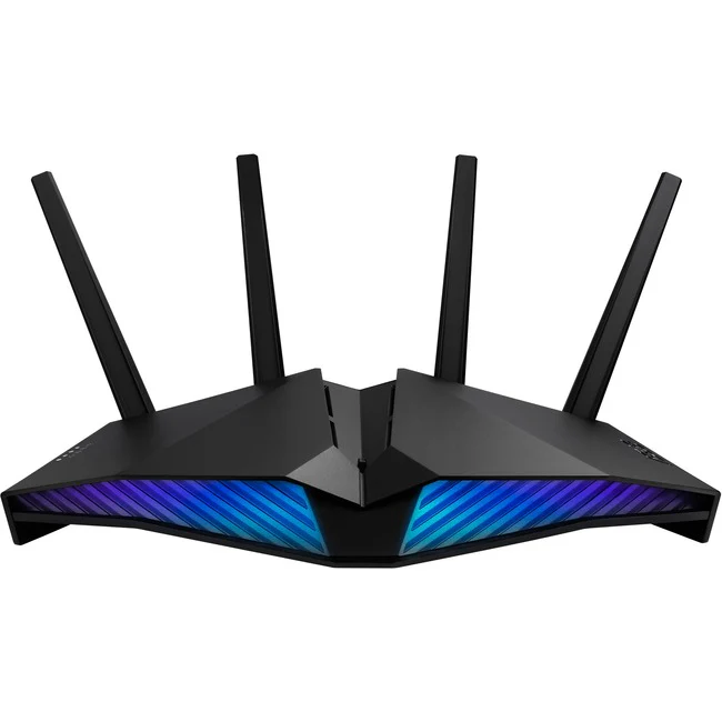 Asus RT-AX82U Wi-Fi 6 IEEE 802.11ax Ethernet Wireless Router - 2.40 GHz ISM Band - 5 GHz UNII Band - 4 x Antenna(4 x External) - 675 MB/s Wireless Speed - 4 x Network Port - 1 x Broadband Port - USB - Gigabit Ethernet - VPN Supported - Desktop