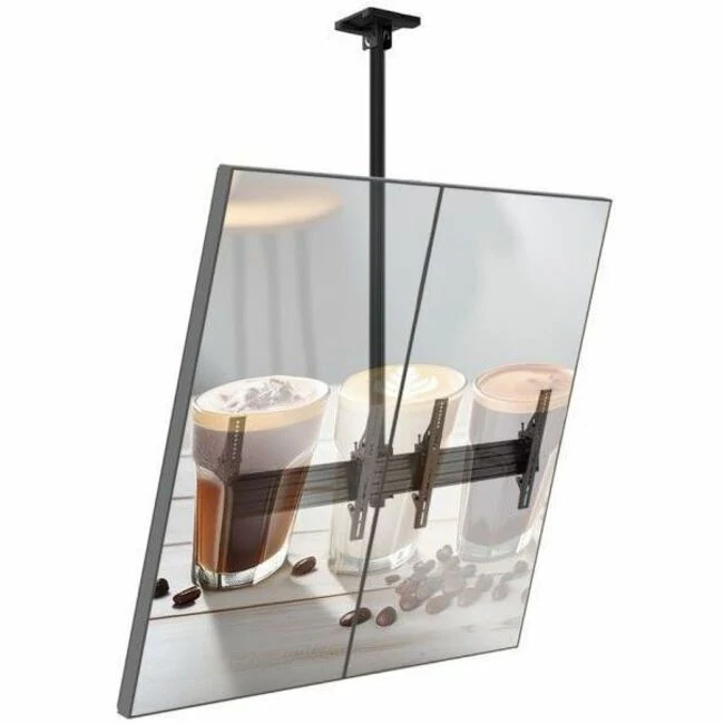 Atdec 2x1 Ceiling Menu Board Mount (49.2" rail, 59.05" pole), Tilting Angle