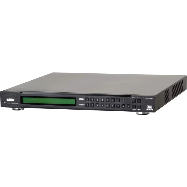 ATEN 8 x 9 4K HDMI Matrix Switch with Scaler-TAA Compliant - 4096 x 2160 - 4K - 8 x 8 - Display - 9 x HDMI Out