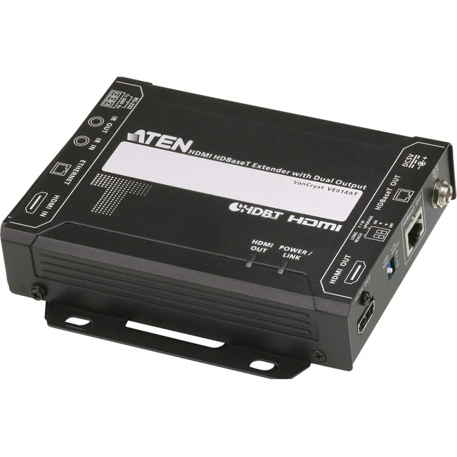 ATEN HDMI HDBaseT Extender with Dual Output (4K@100m) (HDBaseT Class A)-TAA Compliant - 1 Input Device - 1 Output Device - 492.13 ft Range - 4 x Network (RJ-45) - 1 x HDMI In - 3 x HDMI Out - 4K - 4096 x 2160 - Twisted Pair - Category 6a - Rack-mountable